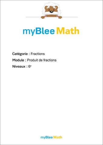 Image de Fractions - Produit de fractions -6e