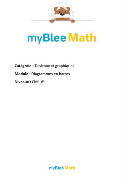 Tableaux et Graphiques - Diagrammes en barres -CM1-6e par myBlee Math ...