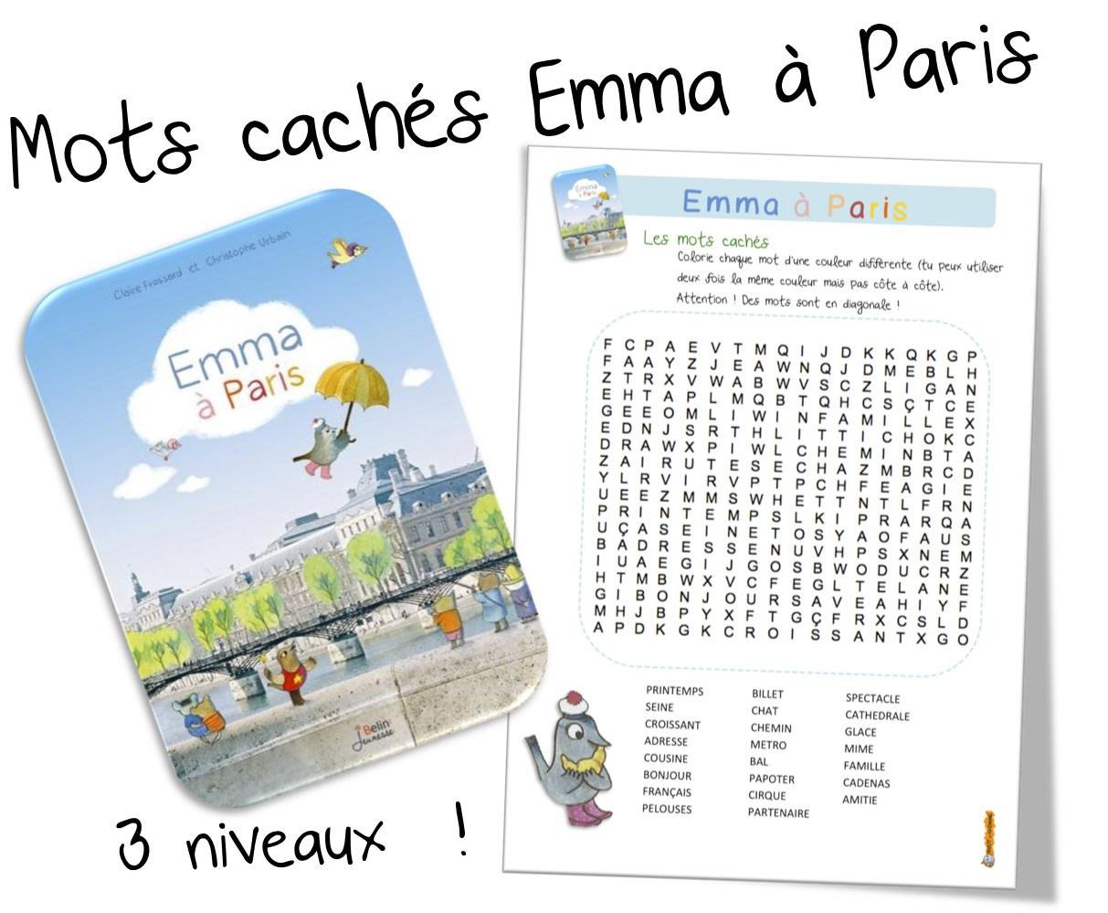 Mots mêlés Emma à Paris par Bout de gomme - jenseigne.fr
