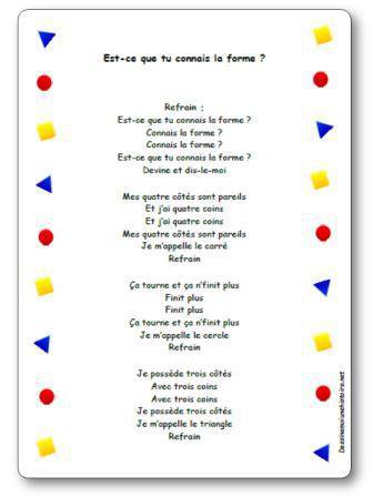 Image de Chanson « Est-ce que tu connais la forme ? »