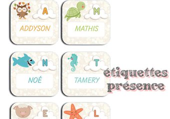 Image de étiquettes prénoms