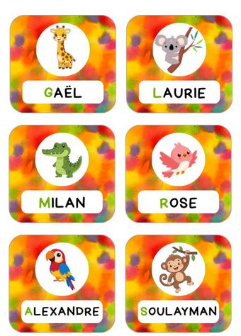 Image de étiquettes prénoms