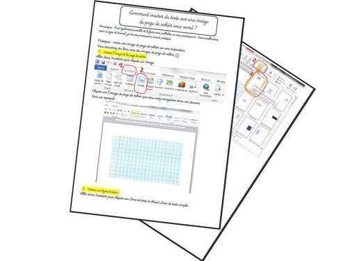 tutoriel pour insérer du texte sur une page de cahier par Le blog d