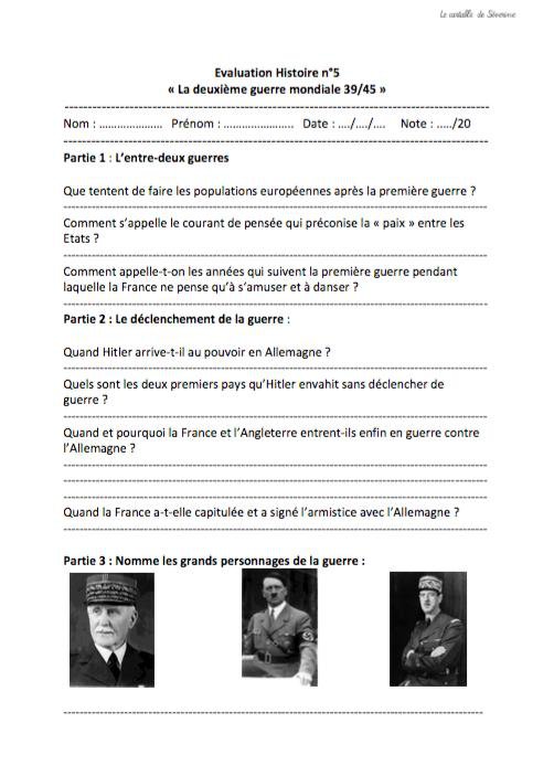 La Seconde Guerre Mondiale Carte Mentale Et Eval Par Le Cartable De Severine Jenseigne Fr