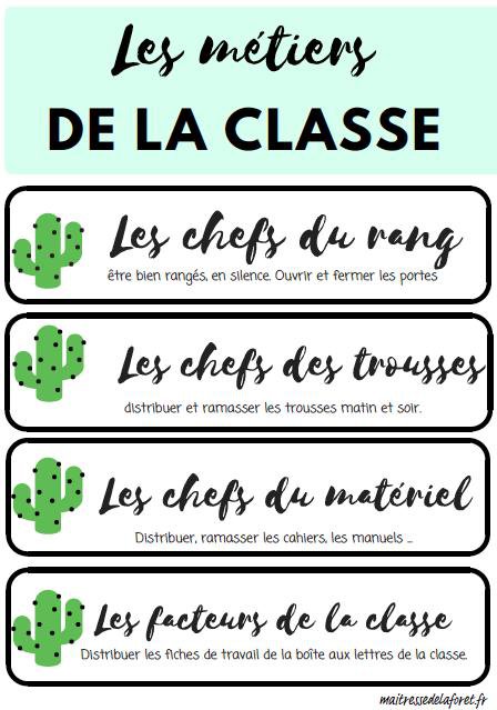 Les M tiers De La Classe Version 2018 19 Par Maitresse De La For t les-m-tiers-de-la-classe-version-2018-19-par-maitresse-de-la-for-t