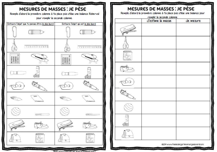 [Maths] Atelier mesures de masses par Ma maîtresse de CM1 - jenseigne.fr