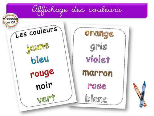 Le référentiel des noms des couleurs ! par Mitsouko au CP - jenseigne.fr