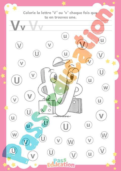 Lettre V – MS – GS – Discrimination visuelle – Maternelle – Cycle 1 ...