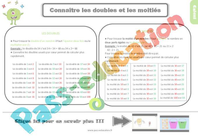 Conna tre Les Doubles Et Les Moiti s Au Ce2 Le on Cycle 2 PDF Conna tre Les Doubles Et Les Moiti s Au Ce2 Le on Cycle 2 PDF