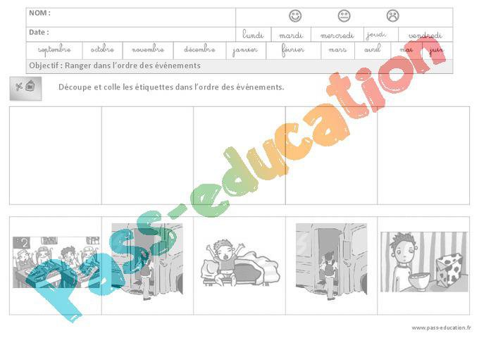 Journée – Images séquentielles – Temps – Maternelle – Grande section