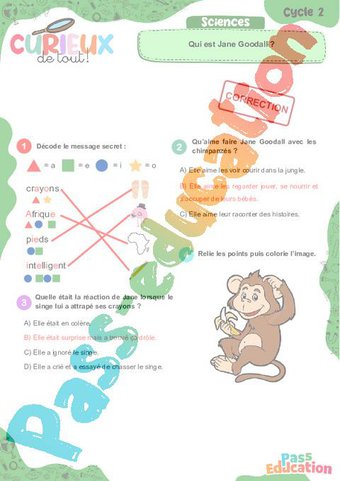 Qui est Jane Goodall ? – Ce1 – Ce2 – Curieux de tout – Cycle 2 – PDF à ...