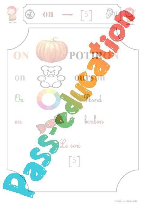 Le son ‘on’ – Cp – Etude des sons – Lecture – Cycle 2 – PDF à imprimer ...