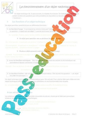 Image de Solutions techniques – 6ème – Exercices – Cycle 3 – PDF à imprimer