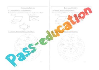 Image de Quadrilatères – Cm1 – Bilan – Cycle 3 – PDF à imprimer