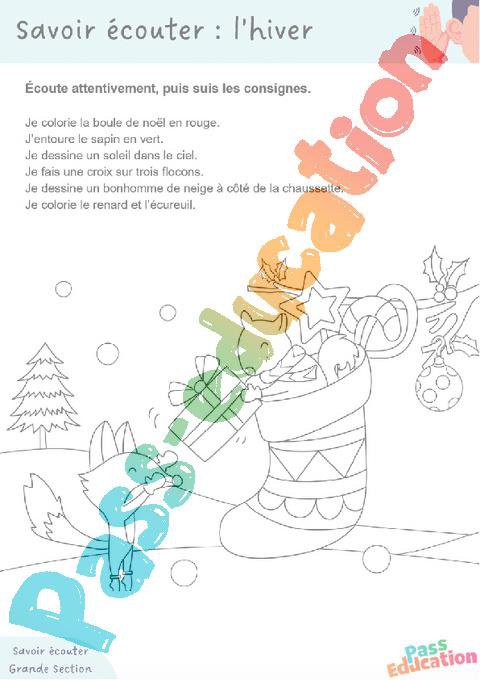 L’hiver – Découvrir l’écrit – GS – Maternelle – Cycle 1 – PDF à ...