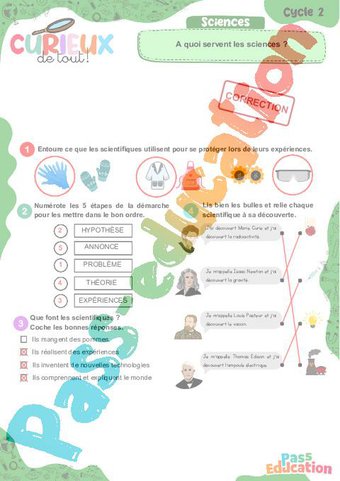 A quoi servent les sciences ? – Ce1 – Ce2 – Curieux de tout – Cycle 2 ...