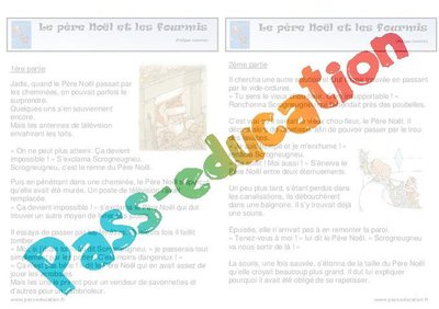 Le père Noël et les fourmis – Lecture suivie + Tapuscrit – Cp – Ce1 Le père Noël et les fourmis – Lecture suivie + Tapuscrit – Cp – Ce1