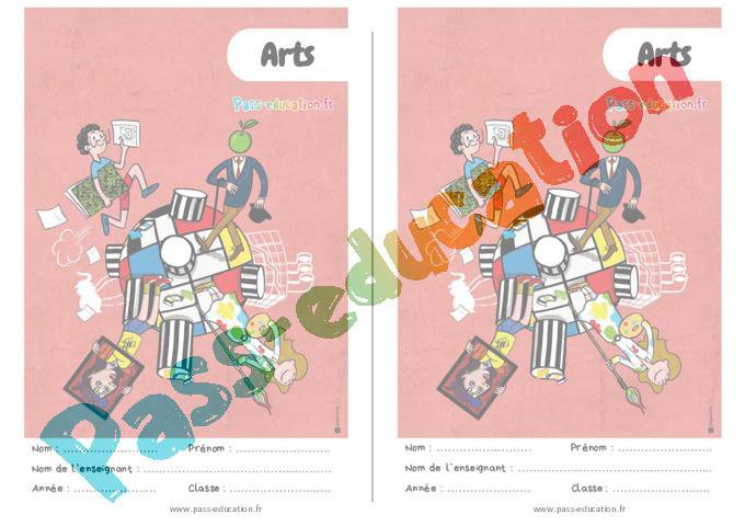 Décoration De Page De Garde En Art Plastique Fémiminine Pages de garde en couleur – A4 – A5 – du CP au Cm2 – Cycle 3 – PDF à