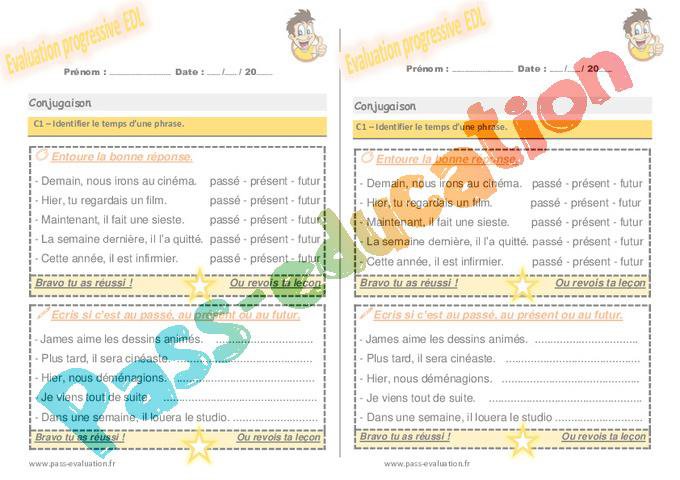 Identifier le temps d’une phrase (passé – présent – futur) au Ce1