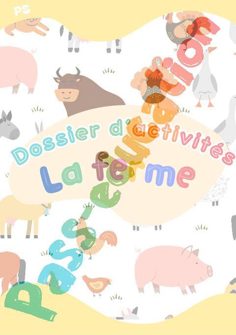 Les animaux de la ferme – PS – Fichier d’activités – Maternelle – Cycle ...