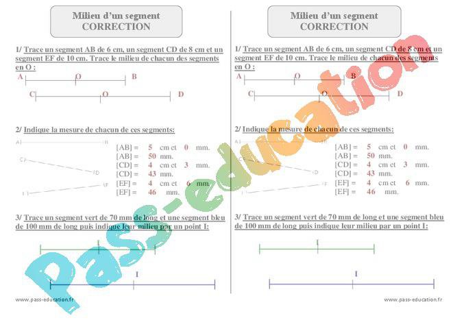 Trouver Le Milieu D Un Segment Ce2