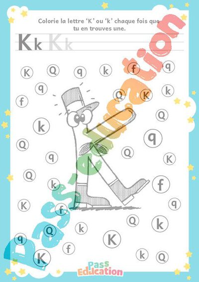 Lettre K – MS – GS – Discrimination visuelle – Maternelle – Cycle 1 ...