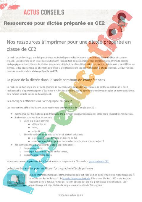 Dictee Ce2 Reussir A L’Ecole _ Dictée Ce2 Exercices – MBOI