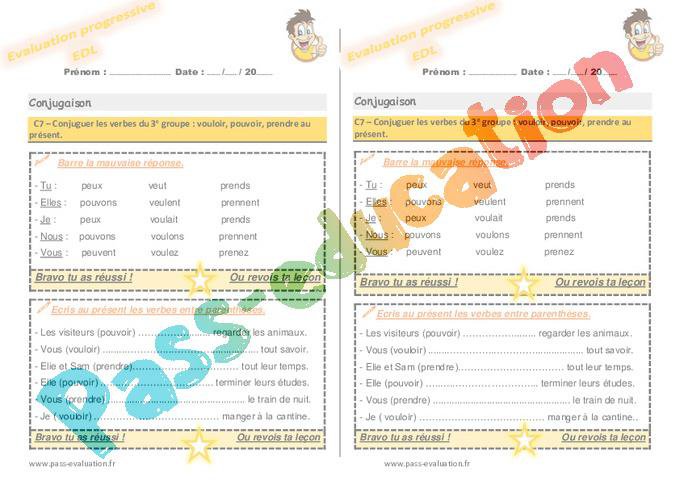 Conjuguer les verbes du 3e groupe : vouloir, pouvoir, prendre au