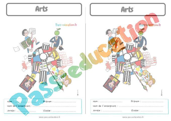 Page De Garde En Dessin Pages de garde en couleur sur fond blanc – A4 – A5 – du CP au Cm2