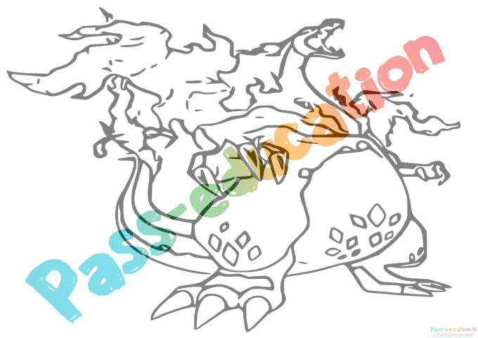 Coloriage Pokemon Dracaufeu Vmax Shiny A Imprimer Coloriage gratuit : Dracaufeu – PDF à imprimer par Pass-education.fr