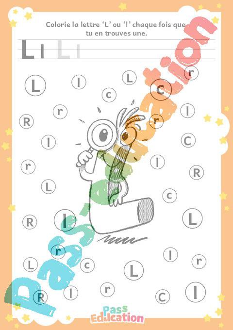 Lettre L – MS – GS – Discrimination visuelle – Maternelle – Cycle 1 ...