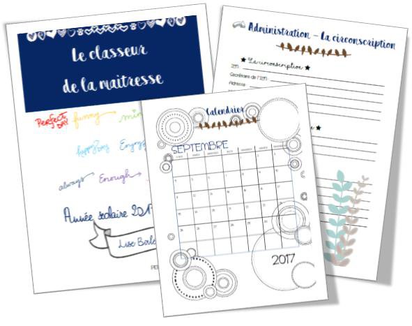 Page De Garde Cahier De La Maitresse 2017-2018 Classeur de la maitresse 2017-2018 par Pépiole à l'école - jenseigne.fr