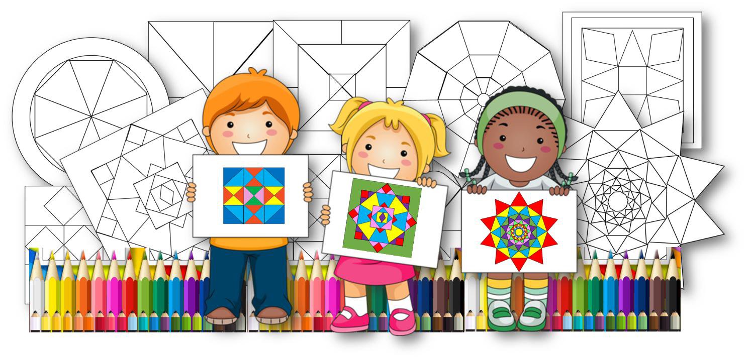 Coloriages géométriques par ReCreatisse - jenseigne.fr